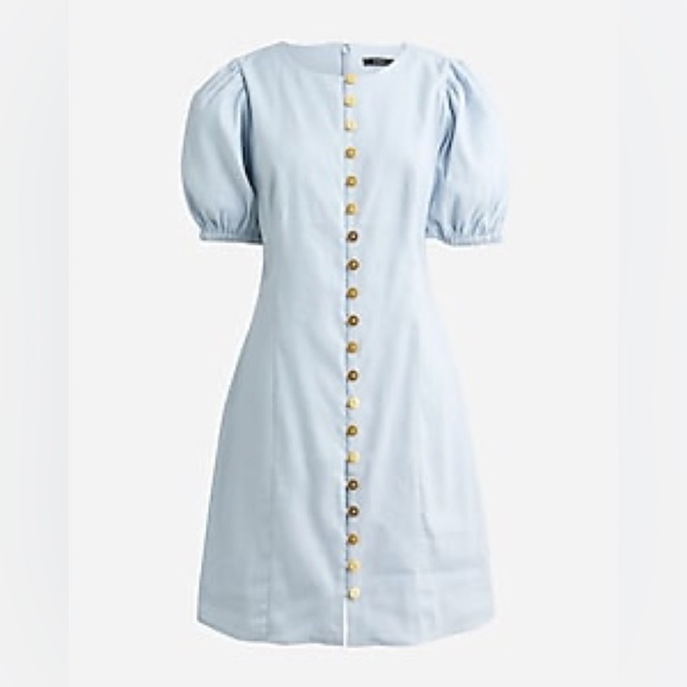 J. Crew Size 18 STRETCH VISCOSE BLEND BUTTON-FRONT MINI DRESS